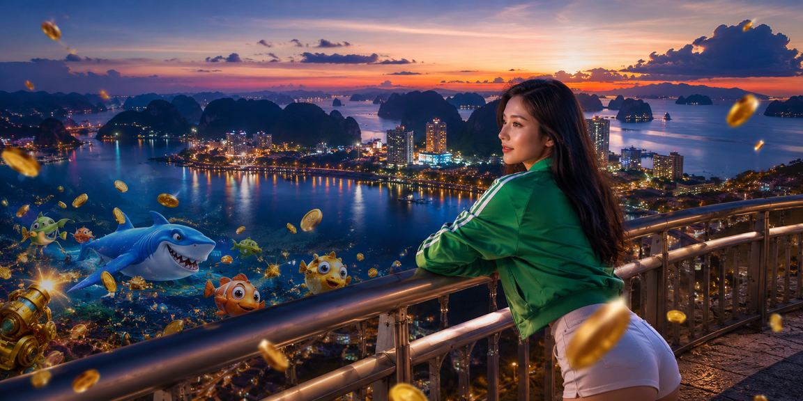 Người chơi bắn cá trực tuyến với bối cảnh vịnh Hạ Long về đêm